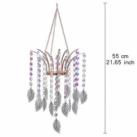Ciondolo in Cristallo Accessorio per Paralume Campanello Vento Ornamentale Perline di Cristallo Sfacciate Lusso Casa Matrimonio Arredamento