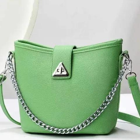 Borsa Secchiello in Pelle PU da Donna Urban Minimalist Grande Capacità Tracolla Borsetta con Tracolla a Catena