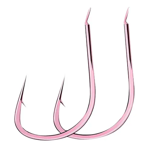 Pink Izumi Barbed Fishing Hooks High Carbon Steel Thin Wire Forged Fishing Tackle Accessories