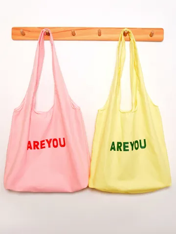 Casual Canvas Tote Bag Large Capacity Minimalist Shoulder Bag Solid Color Letter Print Shopping Bag For Women