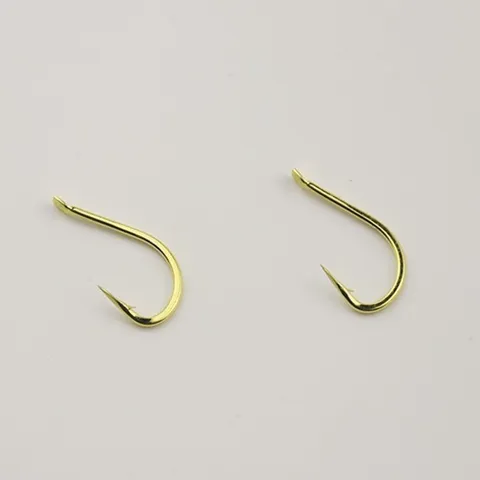 Gold Barbed Izu Fishing Hooks Butterfly Blade Shape Sharp Point Barbed Design For Freshwater Fishing Tackle