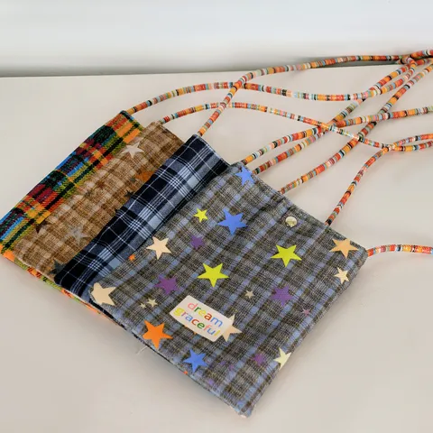 Γυναικείο Mικρό Tsanta Tachydromou Xaritoromeno Karota kai Asteri Pattern Mini Tsanta Omou Fashion Casual Messenger Tsanta Tilefonou