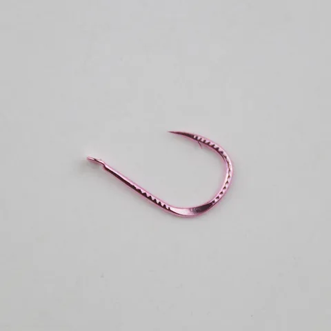 Barbed Fishing Hooks Pink Metal Hammered Iseni Fishing Hooks For Freshwater Reservoir Fishing Outdoor Sports Tackle