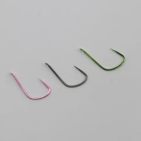 Hameçons de Pêche Sans Ardillon Nouveau Style Kanto Hameçons à Fil Fin Pour Pêche Sauvage et Pêche au Trou Noir Tailles et Couleurs Variées