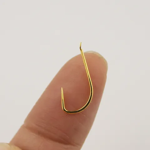 Gold Fishing Hooks Barbless Fishing Tackle For Freshwater Fishing Accessories Outdoor Sports Professional Metal Fish Hook