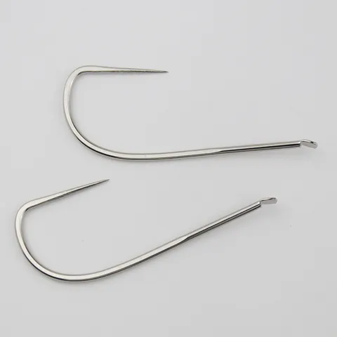 Stainless Steel Barbless Fishing Hooks Heavy Duty Sharp Point River Fishing Gear Practical Angling Tackle