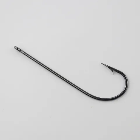 Long Shank Sea Fishing Hooks Barbed Metal Straight Handle Fishing Tackle For Pomfret Bass Saltwater Fishing