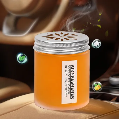 Car Air Freshener Solid Aromatherapy Balm Glass Bottle Long Lasting Deodorizing Perfume For Home Office Bedroom