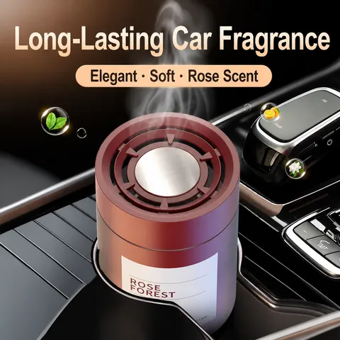 Car Aromatherapy Solid Balm Long Lasting Fresh Air Deodorizing Glass Bottle Car Interior Perfume Fragrance Ornament