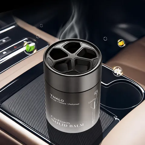 Car Solid Air Freshener Long Lasting Deodorant Aroma Balm Glass Bottle Car Perfume Fresh Fragrance Interior Accessories