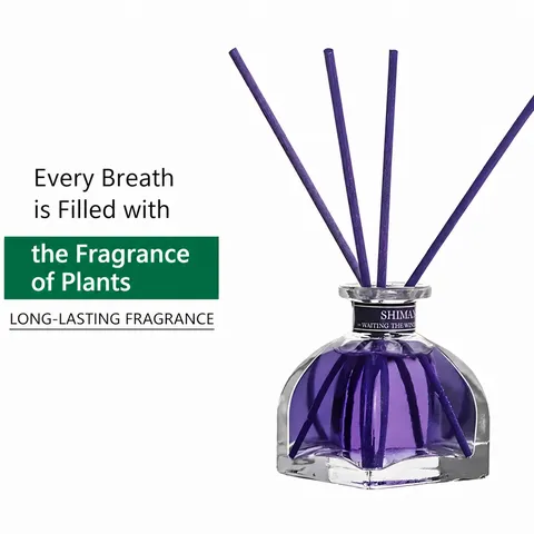 Glass Aromatherapy Bottle Reed Diffuser Long Lasting Air Freshener Essential Oil Room Fragrance Home Decor