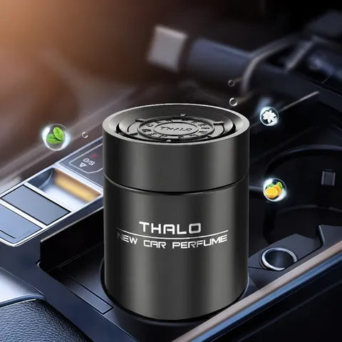 Men's Solid Balm Car Air Freshener Metal Cologne Ocean Jasmine Lemon Gardenia Deodorant Car Perfume Aromatherapy