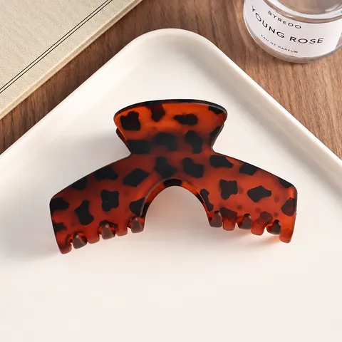 Pinza de Pelo Grande de Arco Pelo Grueso Resina Acrílica Pinza de Pelo Vintage Antideslizante Accesorios de Peinado para Mujeres