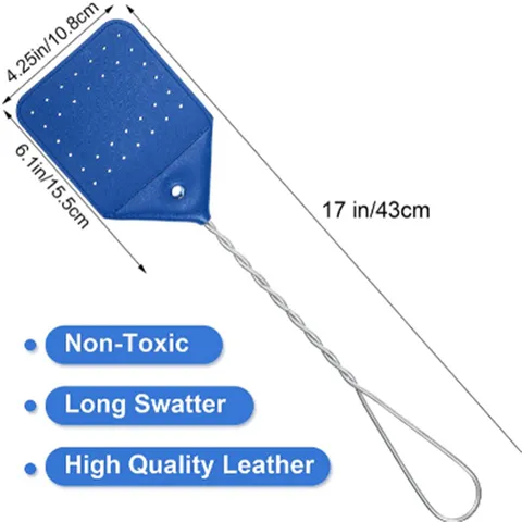 Outdoor Camping Fly Swatter Long Handle Mesh Household Fly Swatter Iron Wire Handle Mosquito Repellent Tool