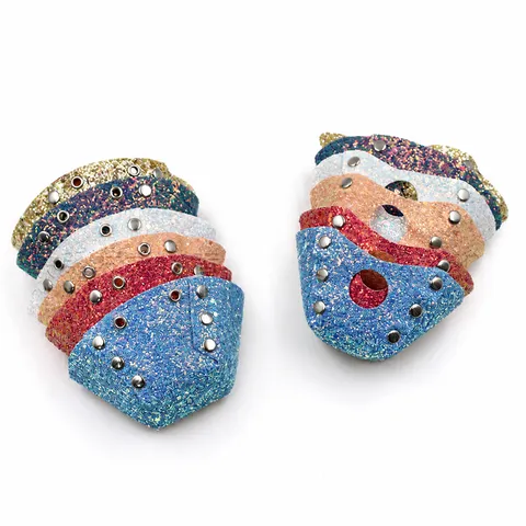 Glitzer Leder Rollschuh Zehenschutz Schutzhüllen Pailletten Vierrad Rollschuh Zehen Zubehör