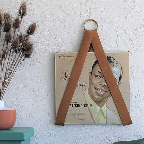 Leather Wall-Mounted Magazine Rack Hanging File Organizer For Office Study Newspaper Storage Holder Home Decor
