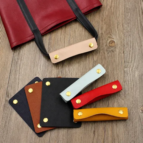 PU Leather Luggage Handle Wrap Detachable Bag Handle Cover Metal Snap Purse Accessories For Travel Handbag