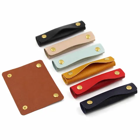 PU Leather Luggage Handle Wrap Detachable Bag Handle Cover Metal Snap Purse Accessories For Travel Handbag