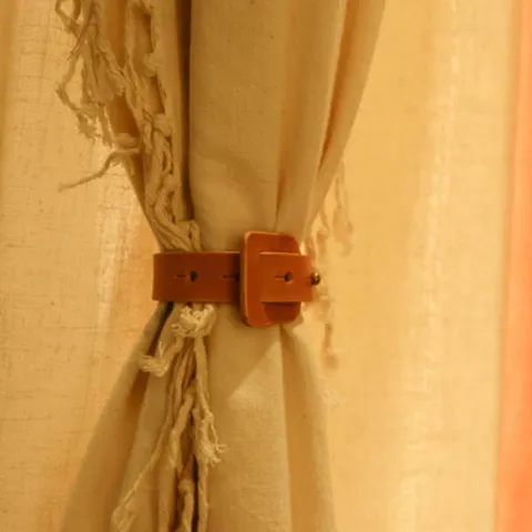 PU Leather Curtain Tiebacks Modern Minimalist Drapery Holdbacks Decorative Window Curtain Straps Buckle Clips Home Decor
