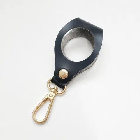 Portable PU Leather Golf Ball Holder Bag With Keychain Metal Hook Outdoor Golf Sports Storage Pouch For Golfers