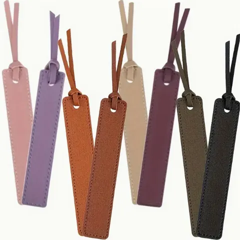 Long PU Leather Bookmark With Tassel Vintage Page Marker For Office School Reading Book Lovers Stationery