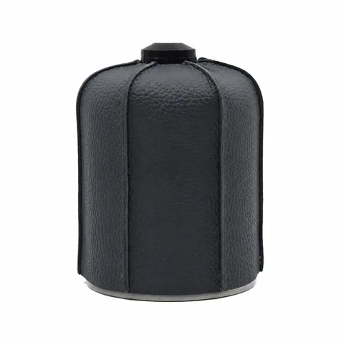 Cubierta Protectora para Tanque de Gas Plano de Camping de Cuero PU Estuche para Botella de Combustible Accesorios de Camping