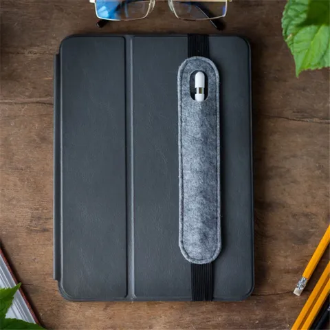 Vilt Tablet Stylus Pennenetui Hoes Houder Met Elastische Band Draagbare Beschermhoes Voor iPad Touch Pen Kantoorbenodigdheden