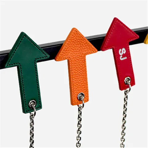 Leather Arrow Magnetic Golf Tee Holder With Metal Chain Anti Lost Golf Tee Sports Accessories For Golf Training