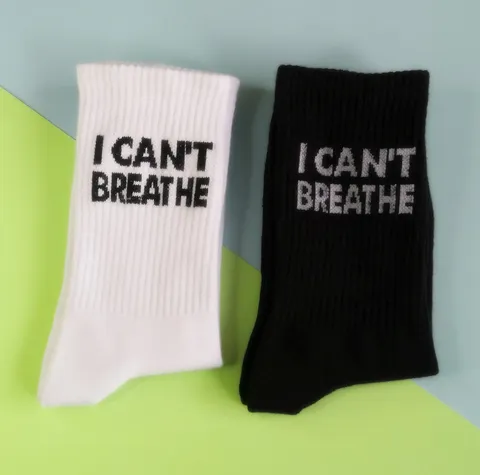 Men's Breathable Cotton Mid-Tube Sports Socks Jacquard Letter Print Casual Athletic Socks For Summer Exercise