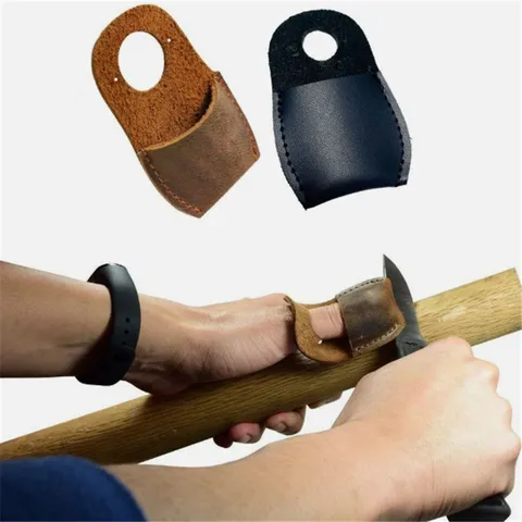 Protecteur de Pouce en Cuir de Vachette pour Travail du Bois Garde-doigt en Cuir Résistant à l'Usure pour Artisanat