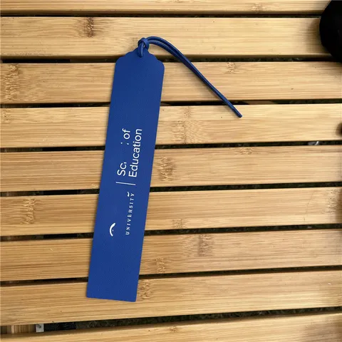 Vintage PU Leather Bookmark Office School Reading Marker With Tassel Solid Color Book Clip Student Stationery Gift