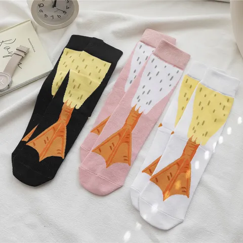 Unisex Novelty Animal Foot Crew Socks Funny Cute Casual Cotton Blend Socks For Men Women