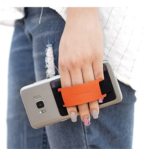 Portacarte Universale per Telefono Adesivo in Tessuto Lycra Tasca Posteriore con Supporto Tasca Minimalista