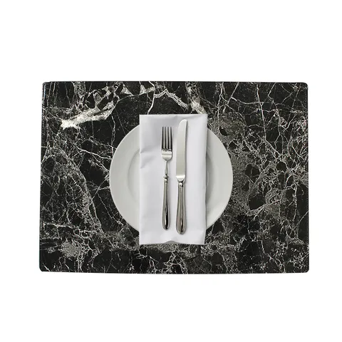 Tovaglietta in Pelle PU Stile Nordico Impermeabile Termoresistente Motivo Marmo Tappetino per Tavolo da Pranzo Decorazione
