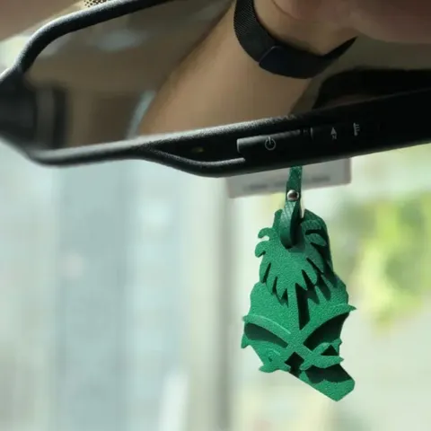 Saudi Arabia Map Date Palm Tree Leather Pendant Car Hanging Ornament Bag Charm