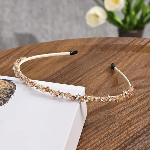 Diadema de Cristal y Diamantes de Imitación Estilo Retro de Hong Kong para Mujer