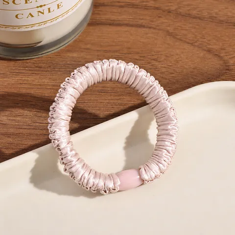 Coleteros de Satén Plisados Elásticos Bandas para el Cabello Accesorios Minimalistas para el Cabello para Mujeres