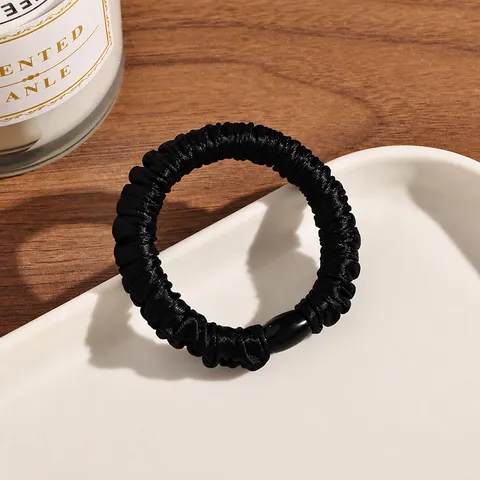 Coleteros de Satén Plisados Elásticos Bandas para el Cabello Accesorios Minimalistas para el Cabello para Mujeres
