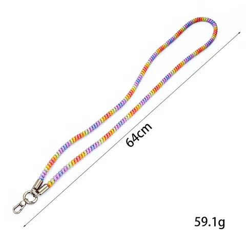 Colorful TPU Telephone Wire Phone Strap Crossbody Lanyard Anti-Lost Mobile Phone Chain For Women Fashion Tech Accessory
