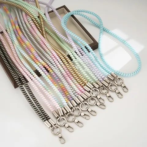 Colorful TPU Telephone Wire Phone Strap Crossbody Lanyard Anti-Lost Mobile Phone Chain For Women Fashion Tech Accessory