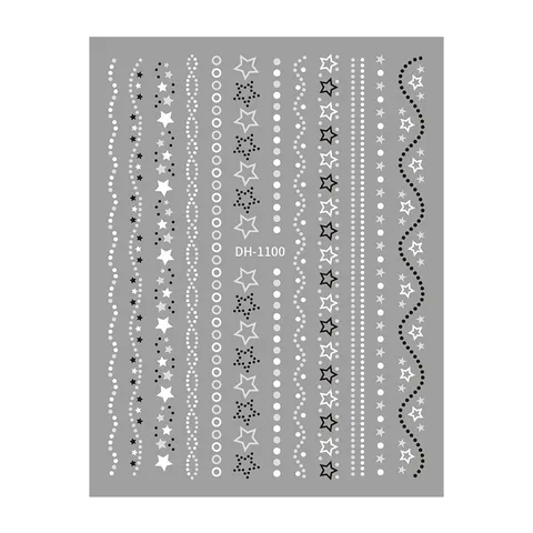 3D Nagelstickers Goudfolie GestreEpt Vijfhoekige Ster Nageldecals Manicure DIY Zelfklevende Nail Art Decoraties