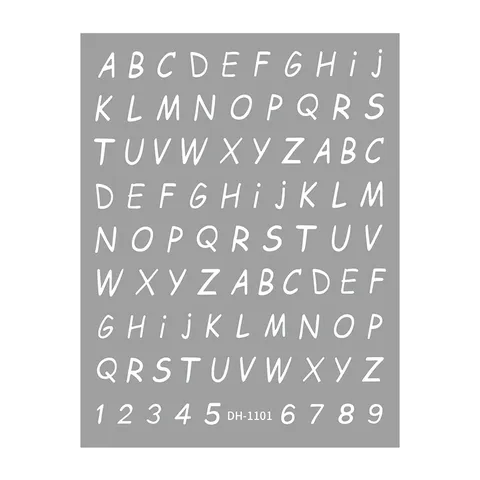 3D Letter Cijfer Nagelstickers Bronzen Holografische Alfabet Decals DIY Manicure Ontwerp Nageldecoratie