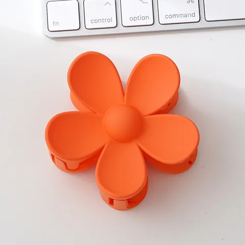 Pinza de Pelo de Flor Esmerilada Lindo Macaron Color Caramelo Sujeta Cabello Grandes Accesorios de Cabello Para Mujeres Y Niñas