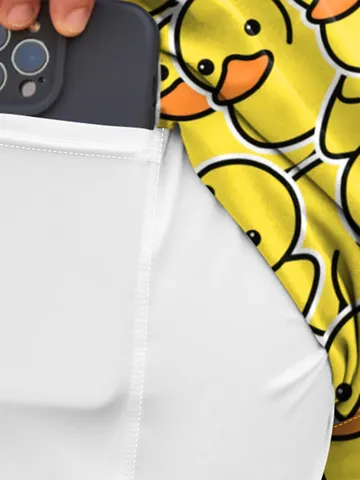 Men Quick Dry Double Layer Swim Shorts Cartoon Animal Print Beachwear With Side Pocket Drawstring Summer Men Board Shorts