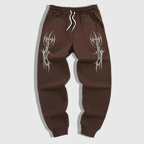 Ανδρικό Casual Παντελόνι Jogger Ελαστική Μέση Κορδόνι Αθλητικό Παντελόνι Πανκ Γοτθικό Τύπωμα Streetwear Hip Hop Άνοιξη Φθινόπωρο