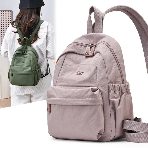 Women Lightweight Casual Nylon Mini Backpack Multi-Function Convertible Shoulder Bag Fashion Travel Daypack