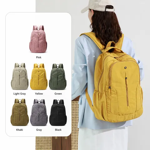 Unisex Casual Travel Backpack Large Capacity Waterproof Nylon Business School Bookbag Durable Daypack