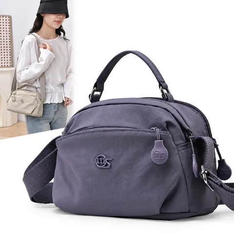 Women's Fashion Casual Nylon Crossbody Bag Lightweight Multi-Pocket Shoulder Bag Daily Versatile Messenger Bag