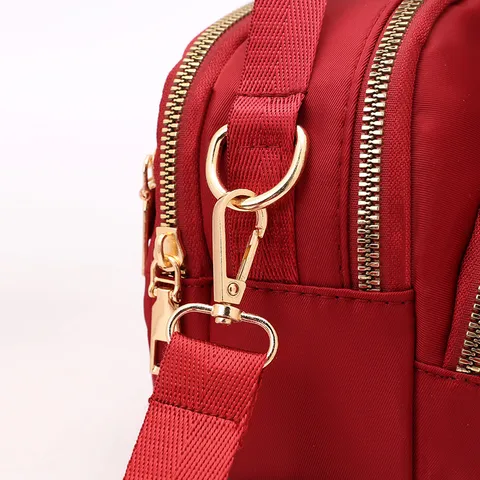Women's Casual Nylon Crossbody Bag Small Shoulder Bag Multi-Pocket Handbag Purse