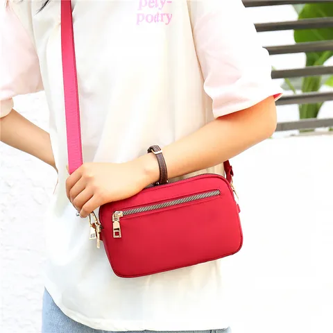 Women Nylon Crossbody Bag Casual Multi Pocket Shoulder Bag Travel Waterproof Daily Messenger Bag Fashion Handbag